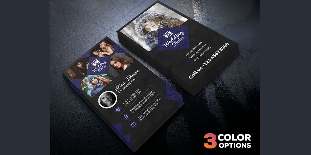 Photographer Business Card Template PSD