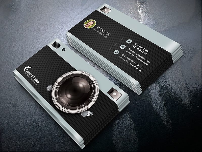 Photography Business Card Template PSD