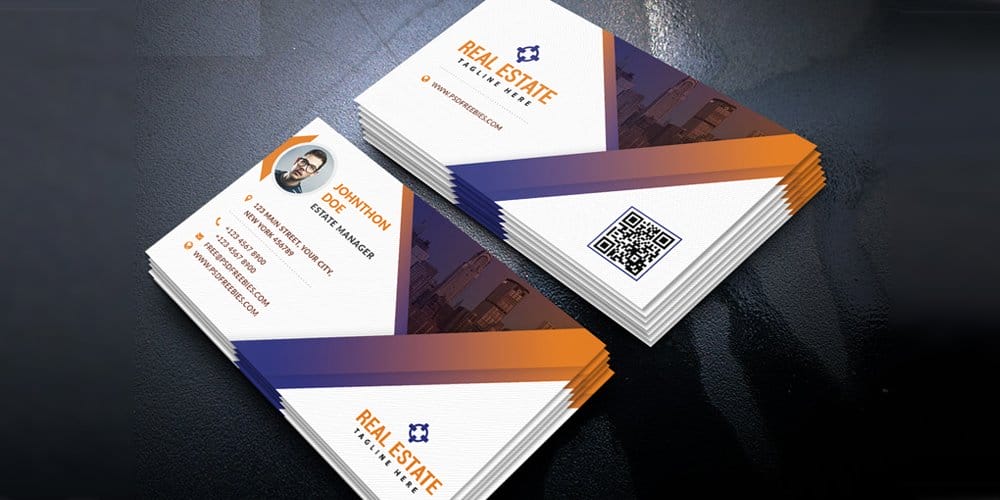 Real Estate Business Card Template PSD