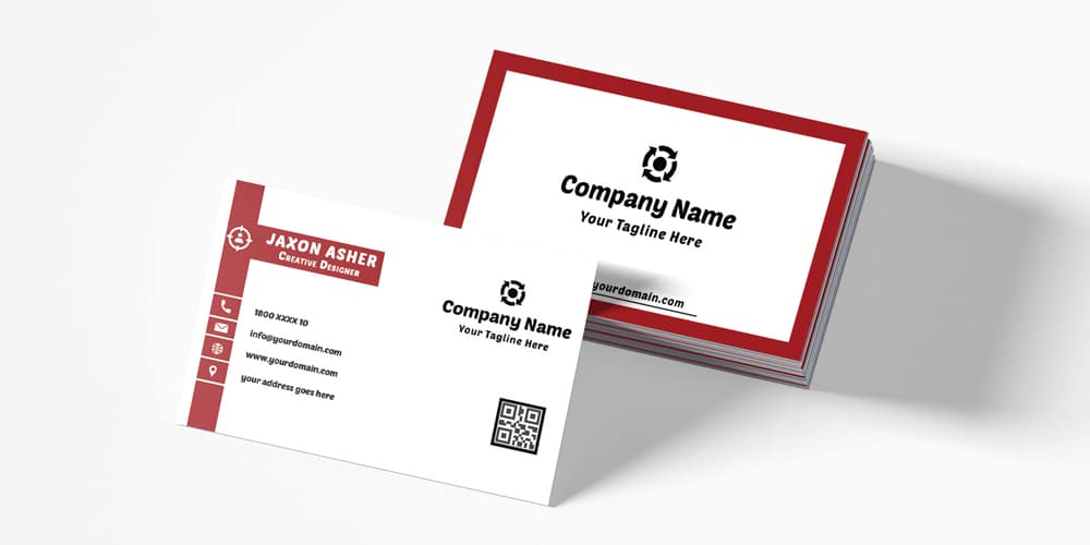Red Business Card Template