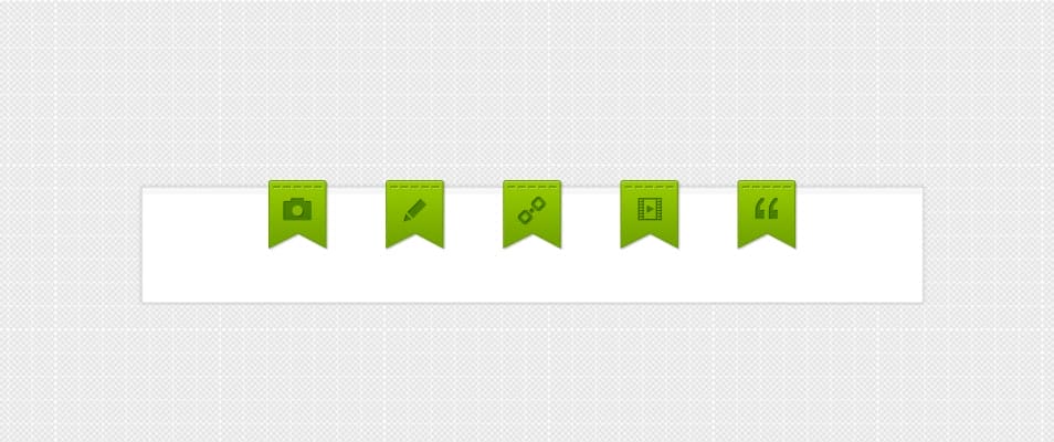 Ribbons for blog articles (PSD)