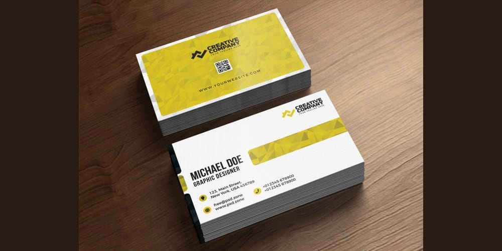 Simple Business Card Design Template PSD
