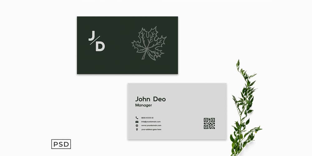 Simple Green Business Card Template
