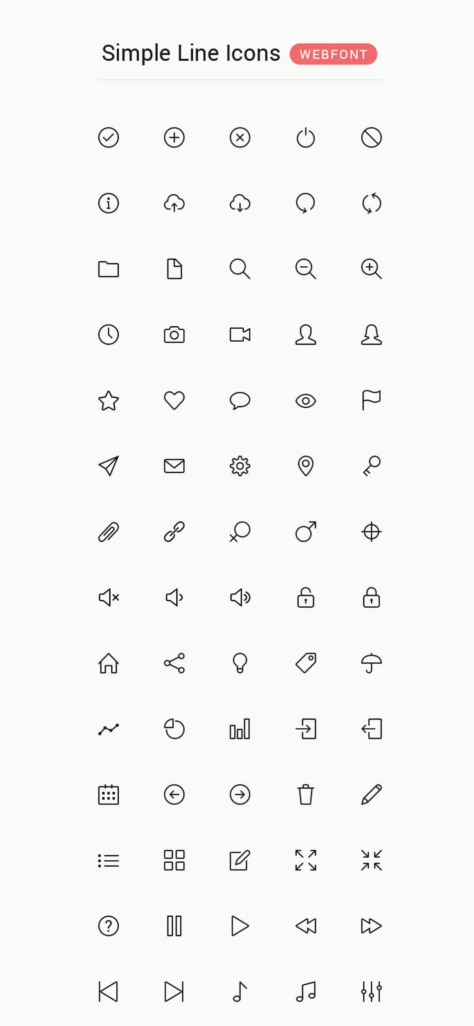 Simple Line Icons Webfont