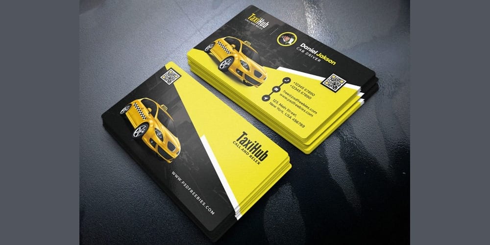 Taxi Service Business Card PSD