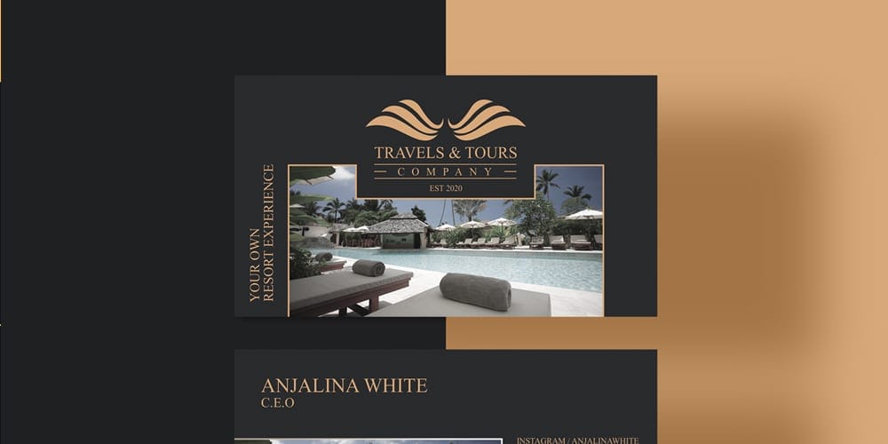 Travels and Tours Business Card Design Template