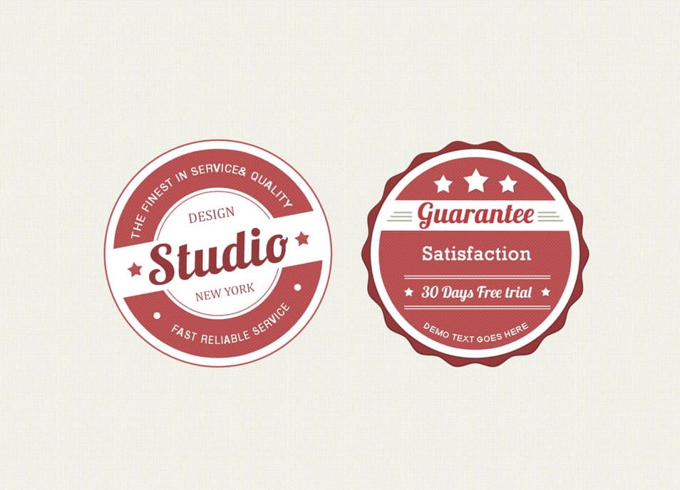 Vintage Web Badge PSD