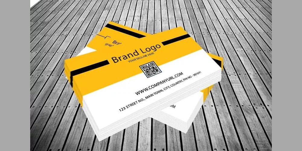 Yellow Business Card PSD