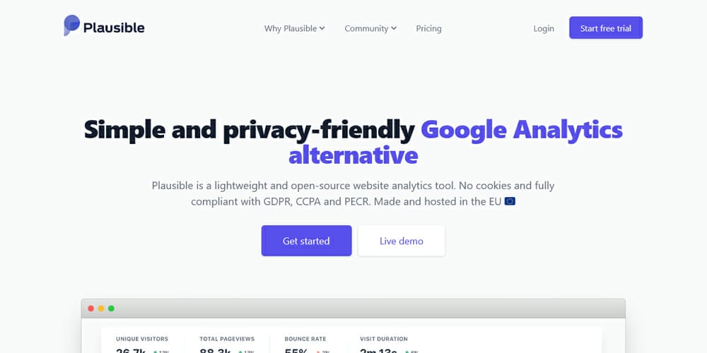 15 Best google Analytics Alternatives 23 plausible