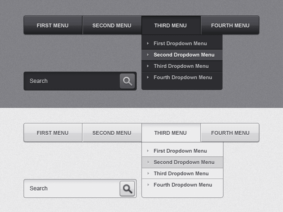 80+ Free Website Menu Navigation PSD Elements ยป CSS Author