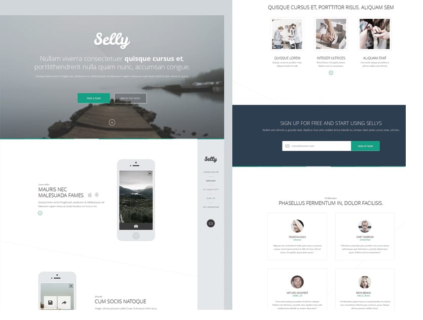 Clean Landing Page Free PSD