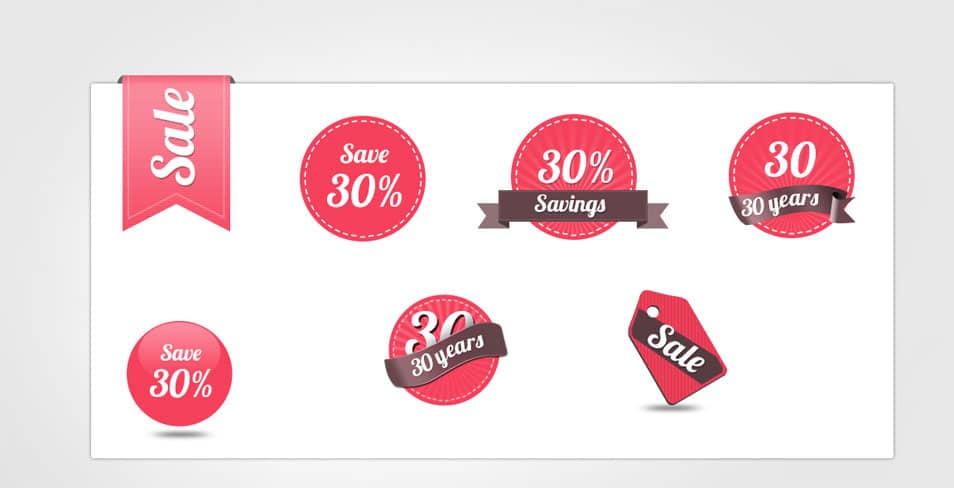 Download Free Sale Badges and Tags Template PSD