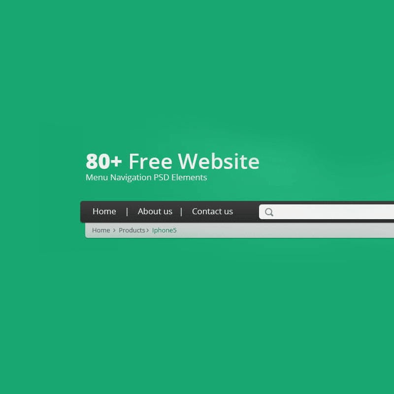 Free Website Menu Navigation PSD Elements