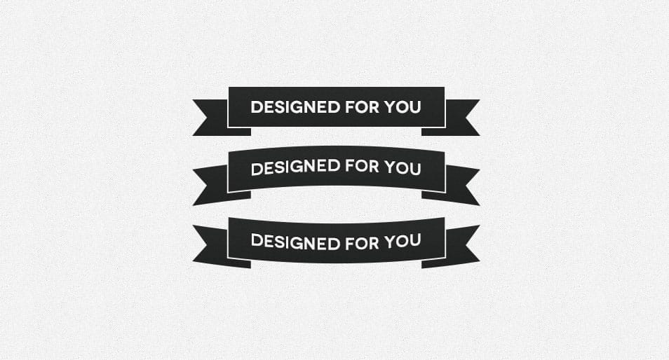 Ribbon Photoshop Custom Shapes