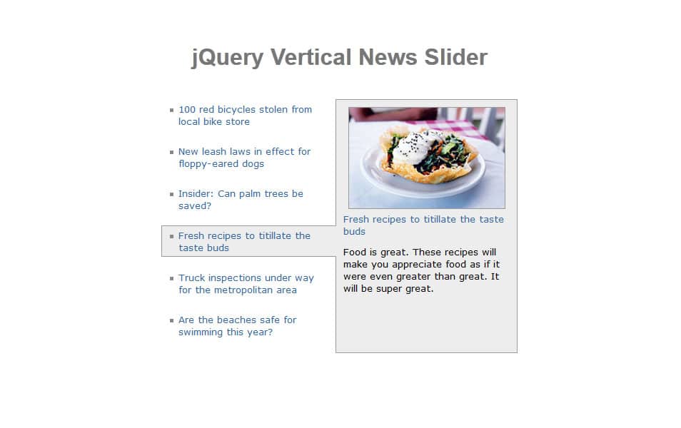Vertical News Slider