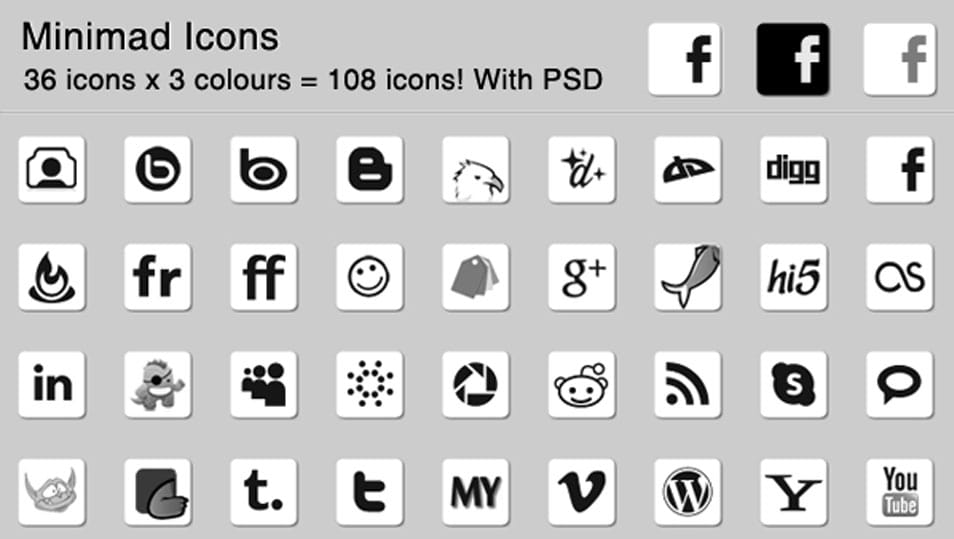108 Minimad Icons