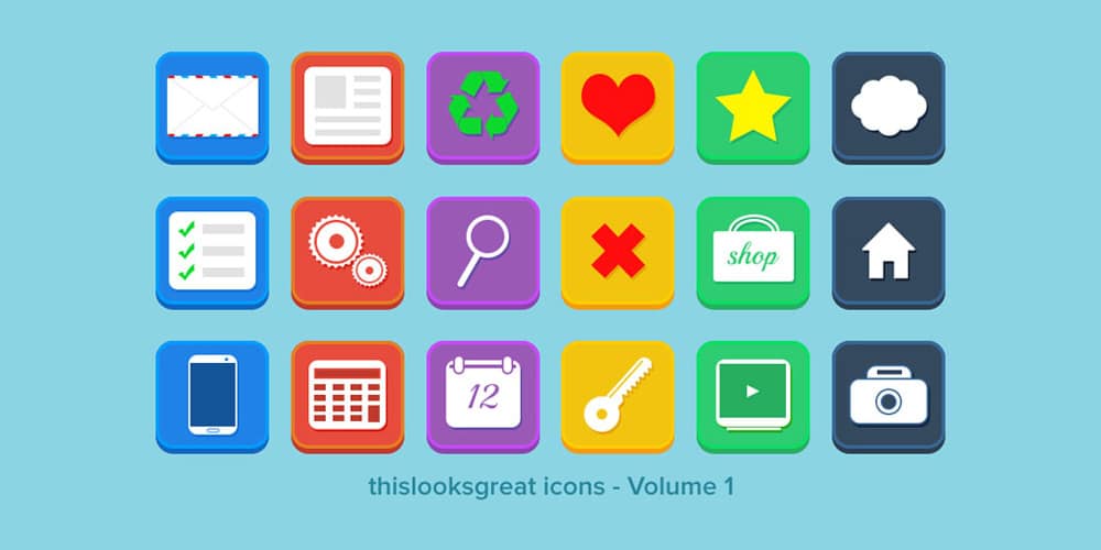 18 Flat Icons