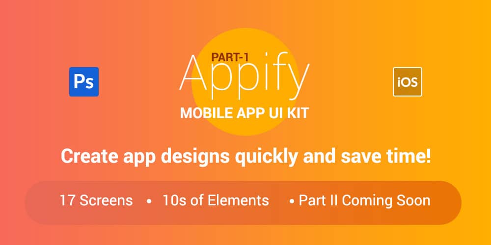 Appify Free Mobile App UI Kit PSD