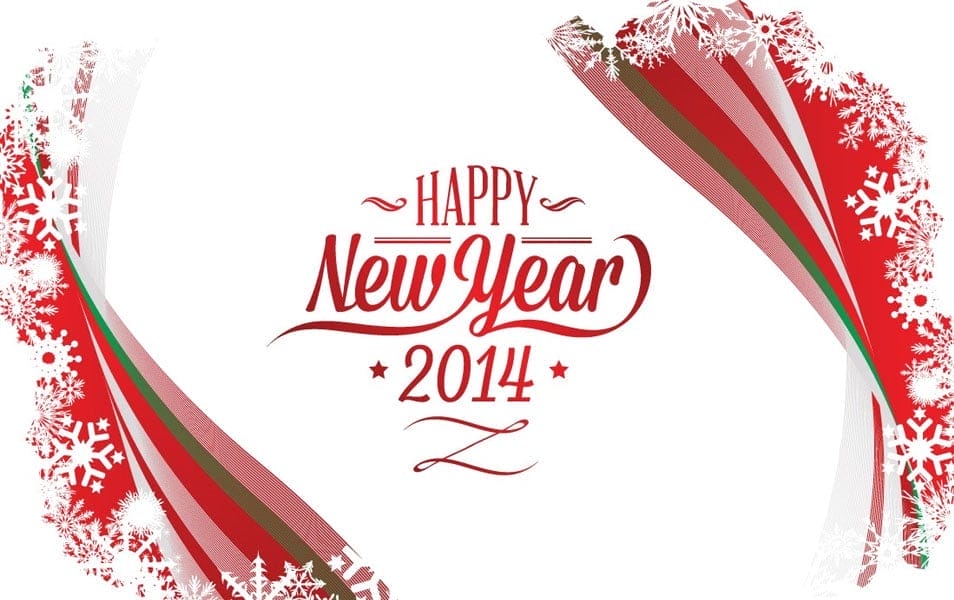 Beautiful New Year 2014 Wallpaper Design