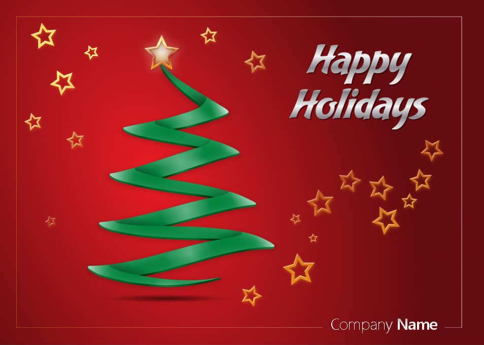 Beautiful holiday greeting card psd