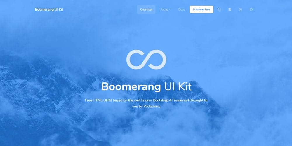 Boomerang Bootstrap UI Kit