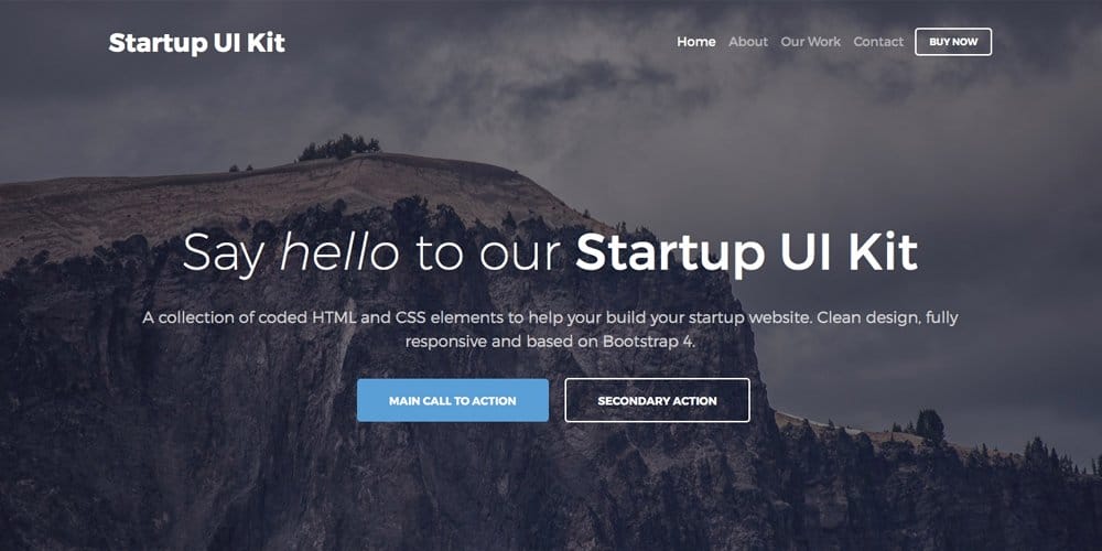 Bootstrap 4 Startup UI Kit