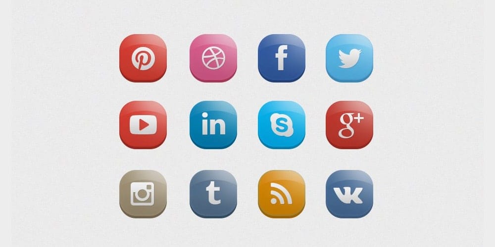Candy Social Media Icons