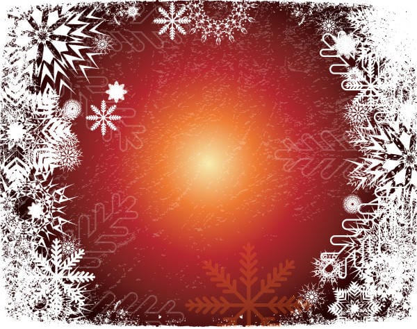 Christmas Snowflake Grunge Vector Background