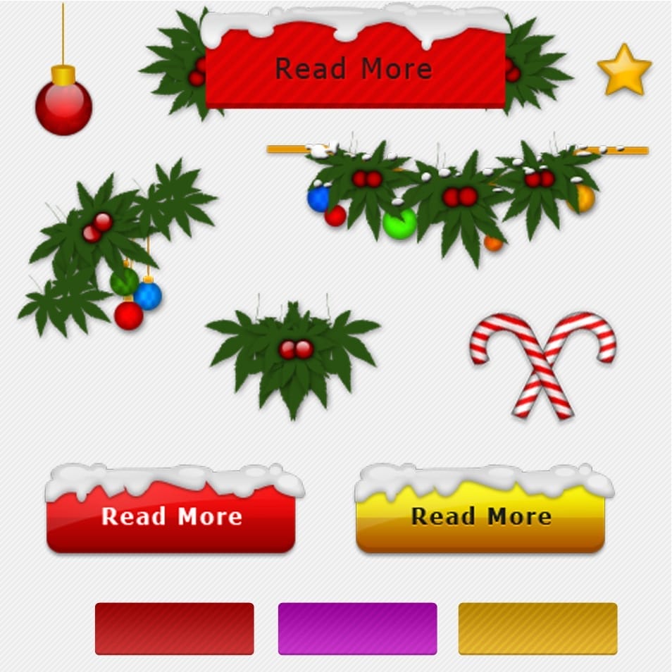 Christmas Web Elements Pack PSD