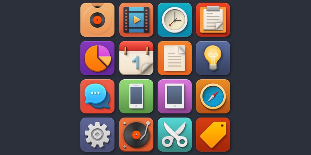 Colorful and Playful Softies Icons