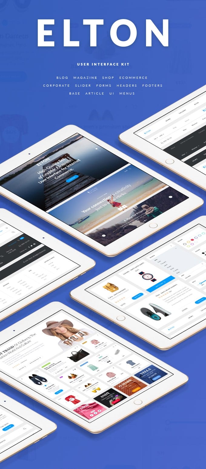 Elton UI Kit PSD