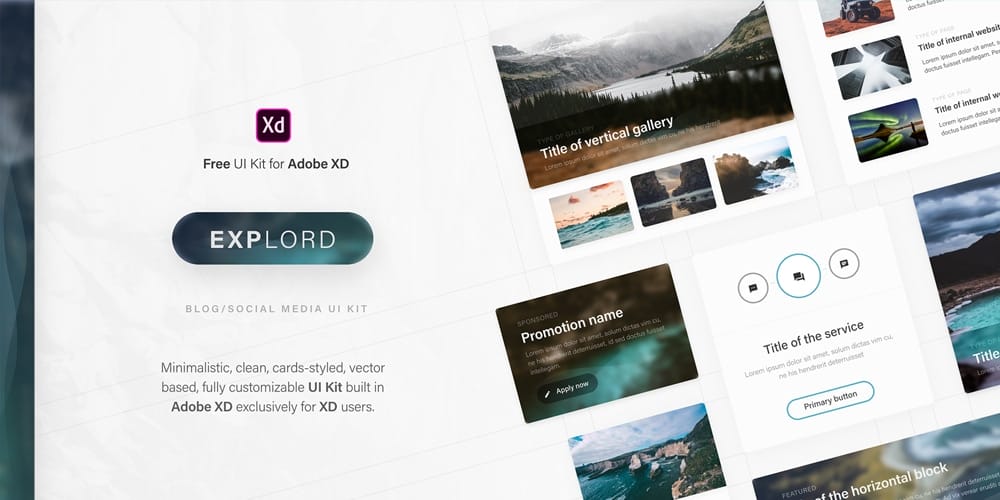 Explord Ui Kit for Adobe XD