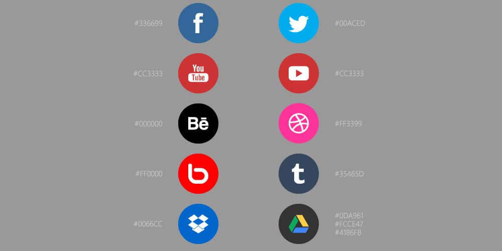 Flat Free Social Icons