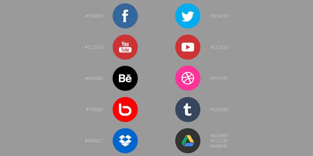 Flat Free Social Icons