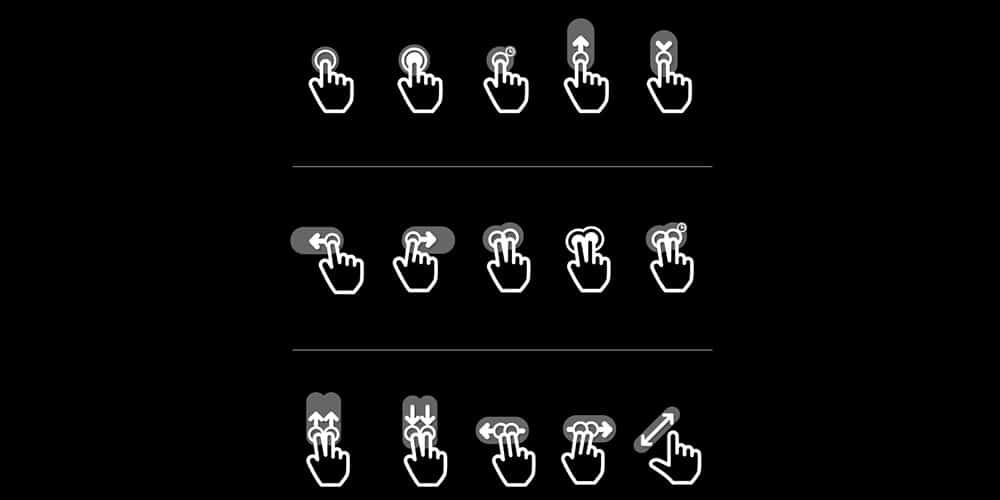 Flat Gesture Icons Pack