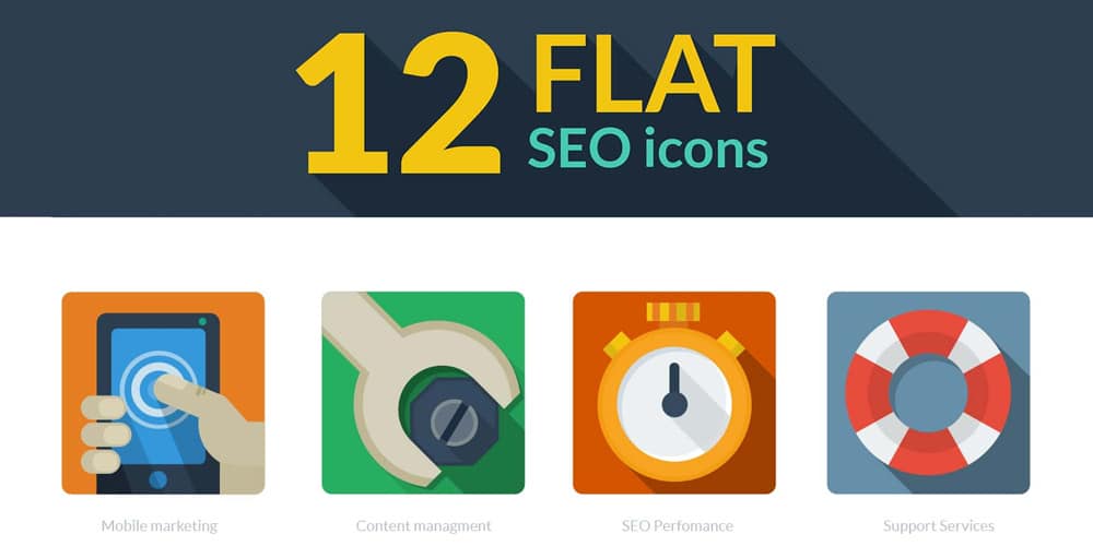 Flat SEO Icons