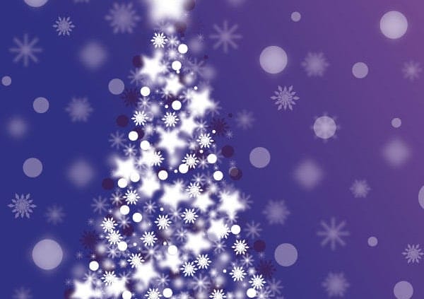 Free Abstract Sparkle Christmas Tree Vector Background