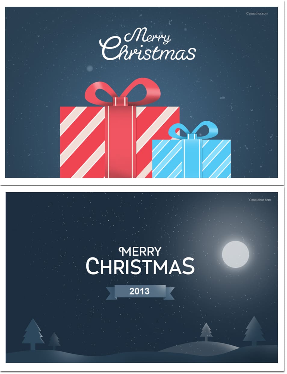 Free Christmas Greeting Cards PSD