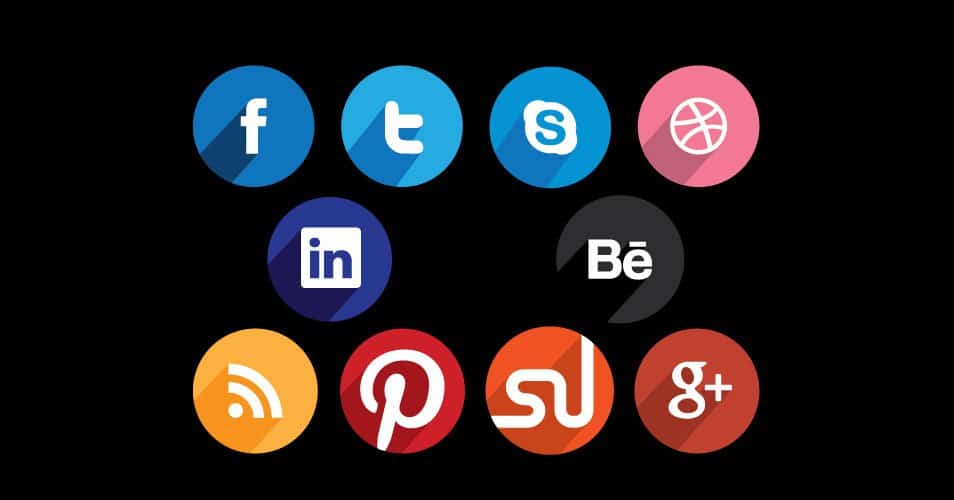 Free Circular Flat Social Media Icons