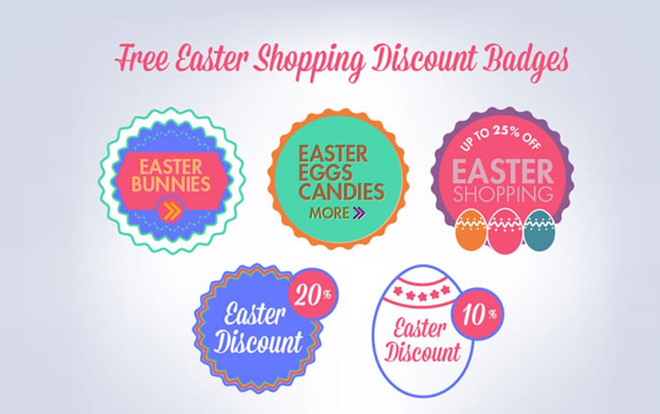 Free Easter Shopping Discount Badges