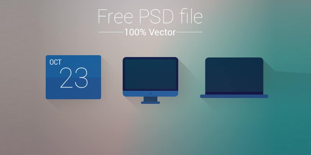 Free Flat PSD Icons