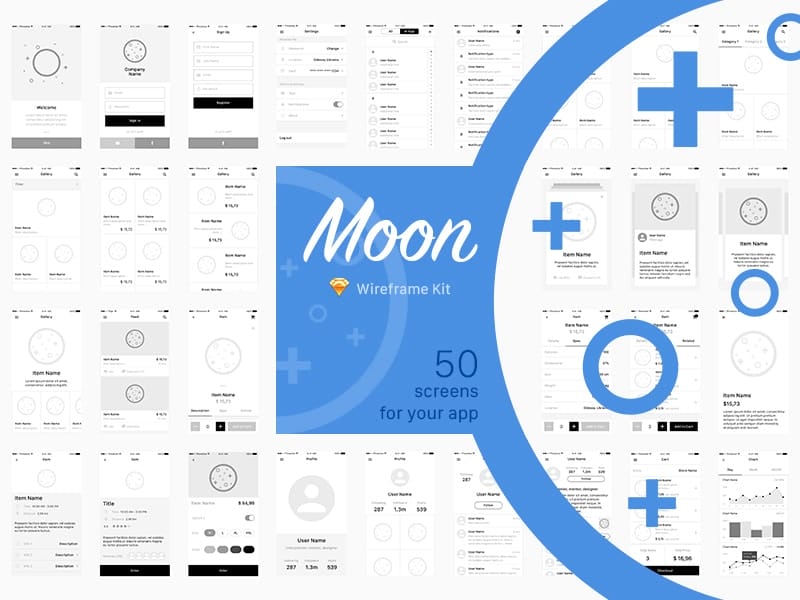 Free Moon Wireframe kit