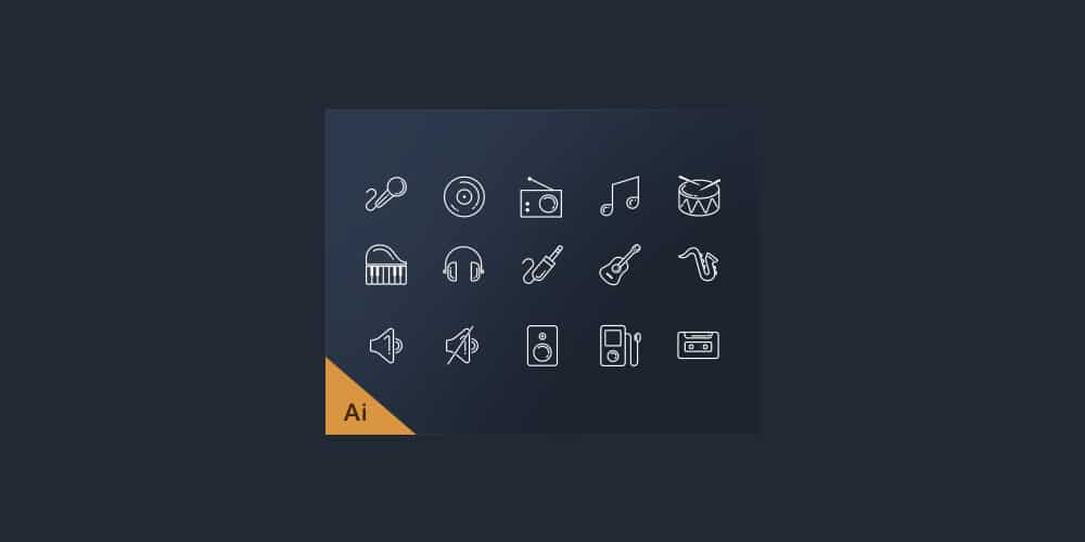 Free Music Line Icons