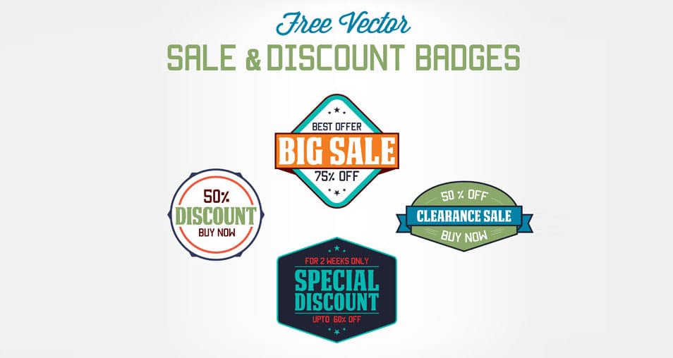 Free Vector Sale & Discount Badges