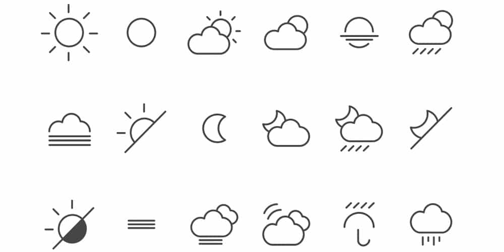  Free Weather Icons