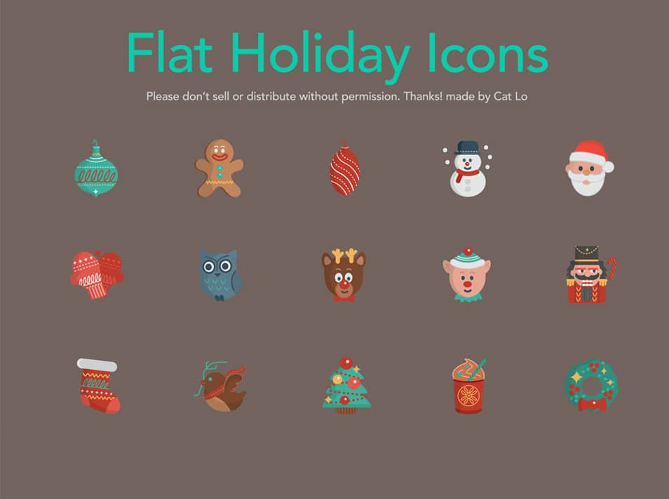 Free Flat Holiday Icons