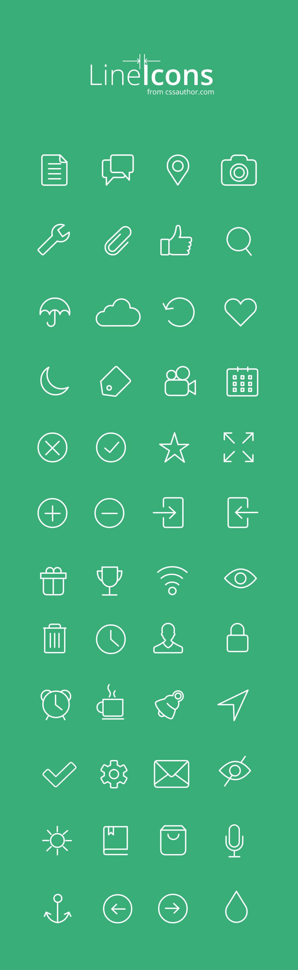 Line Icons – Free Line Icons for Web and UI Designs