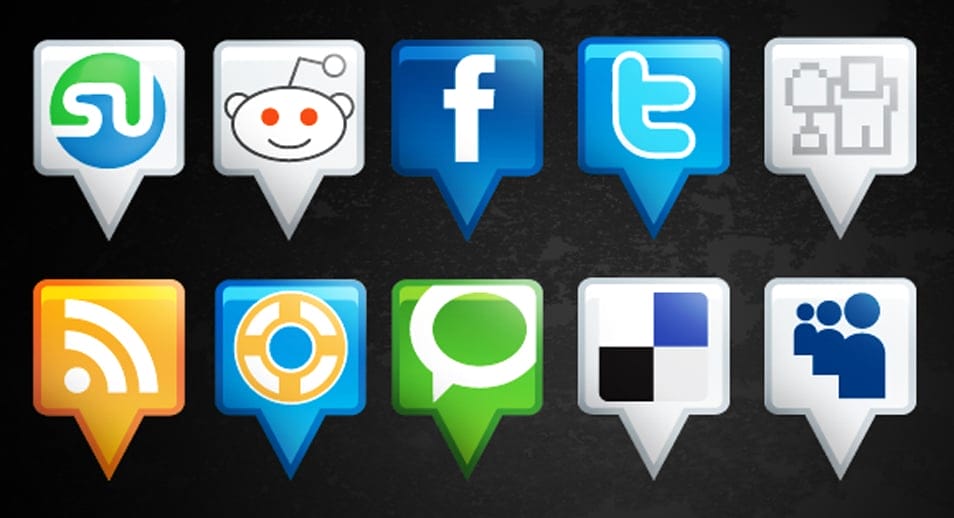 Location Social Media Icons