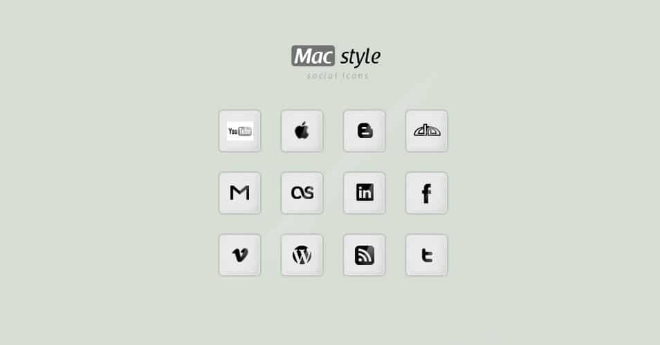 Mac style social icons