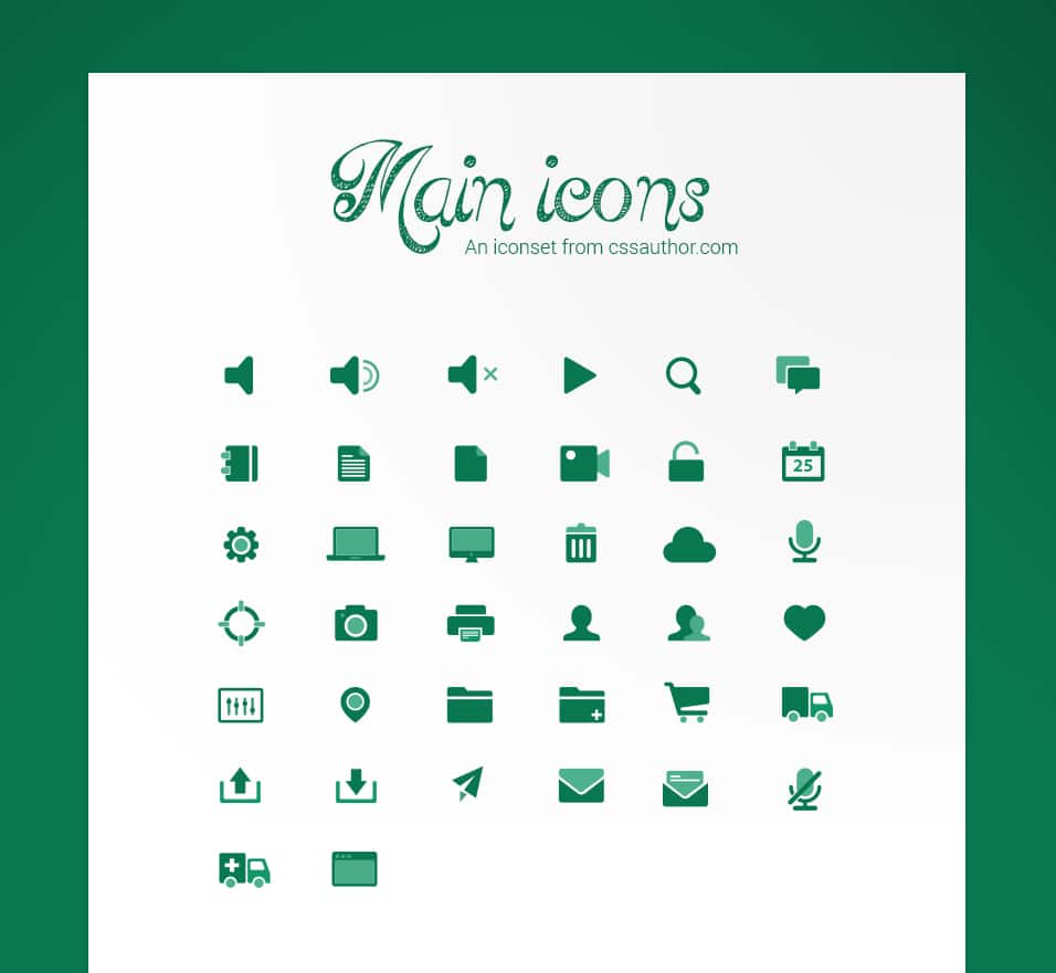 Main Icons - cssauthor.com